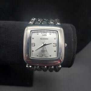 Kessaris Black Rhinestone Watch Stretch Band Bracelet Womens Fashion Jewelry